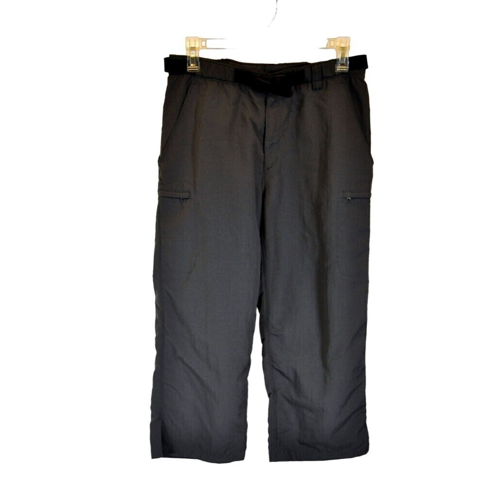 Womens TNF The North Face Gray Nylon Capri Tactical Pants Slanted back pockets M